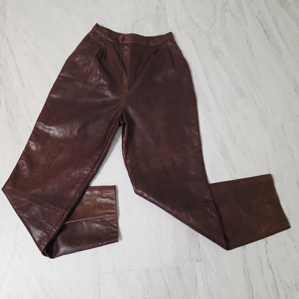Vintage Genuine Leather Samuel Robert By Peter Hatsi Androu Riding Pants
